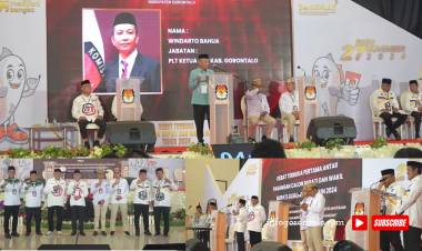 Debat Cabup-Cawabup Gorontalo Tahap I Resmi Dibuka KPU Kabupaten Gorontalo