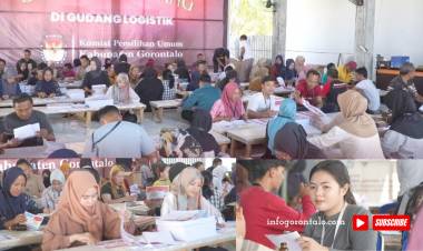 KPU Kabupaten Gorontalo Rampungkan Penyortiran dan Pelipatan Surat Suara Pilkada