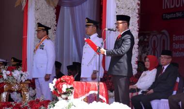 Ketua DPRD Gorontalo Bacakan Proklamasi di Upacara HUT RI ke-80