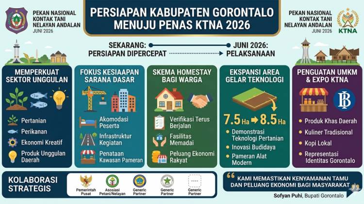 Pemkab Gorontalo Matangkan Persiapan PENAS KTNA 2026, Homestay hingga Area Expo Diperluas